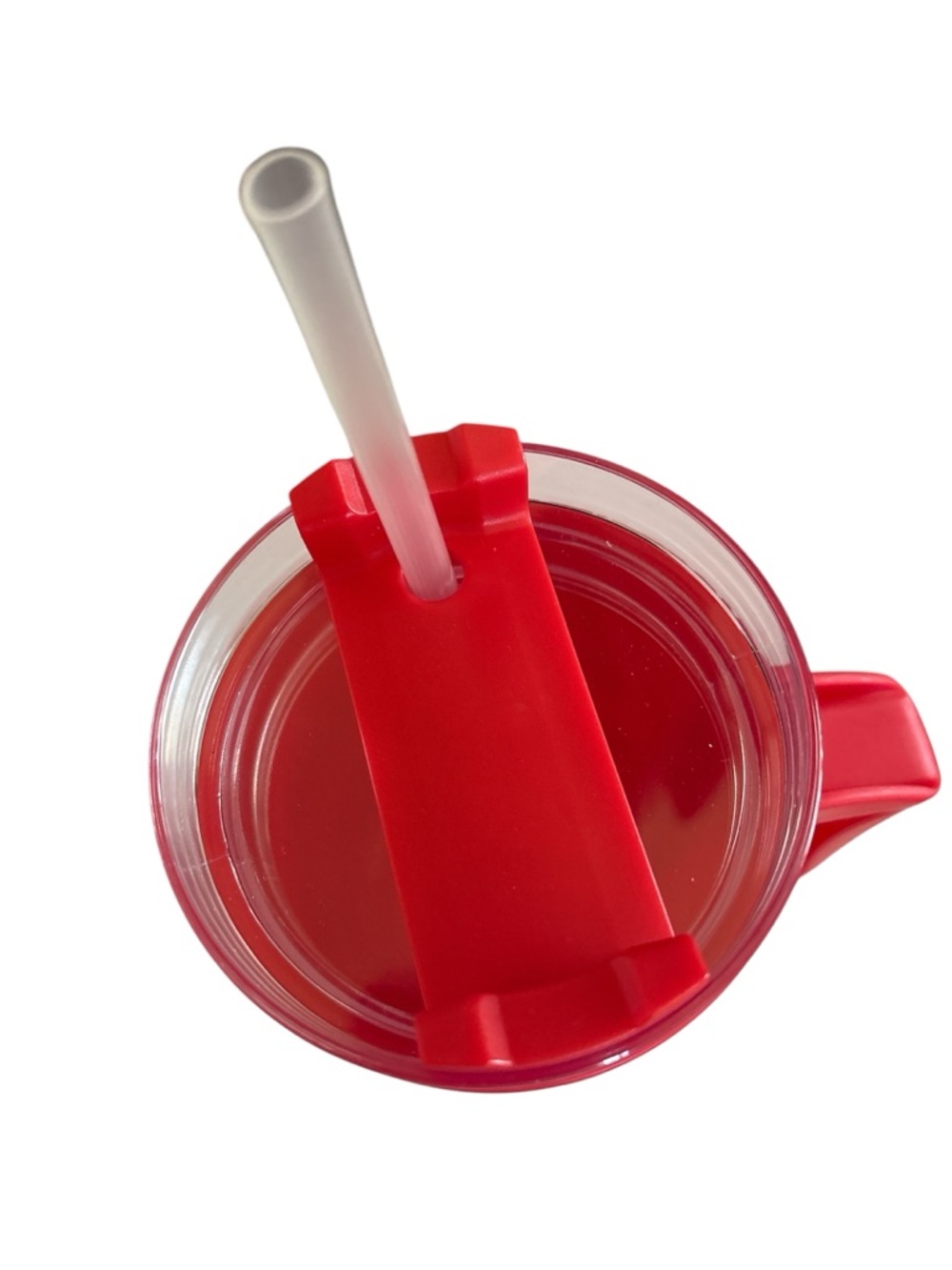 Red Fireworks Travel Tumbler with Handle and Straw - NWT - Picture 3 of 6